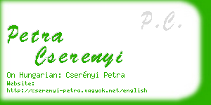 petra cserenyi business card